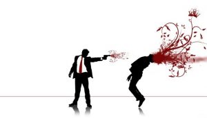 man shooting another man