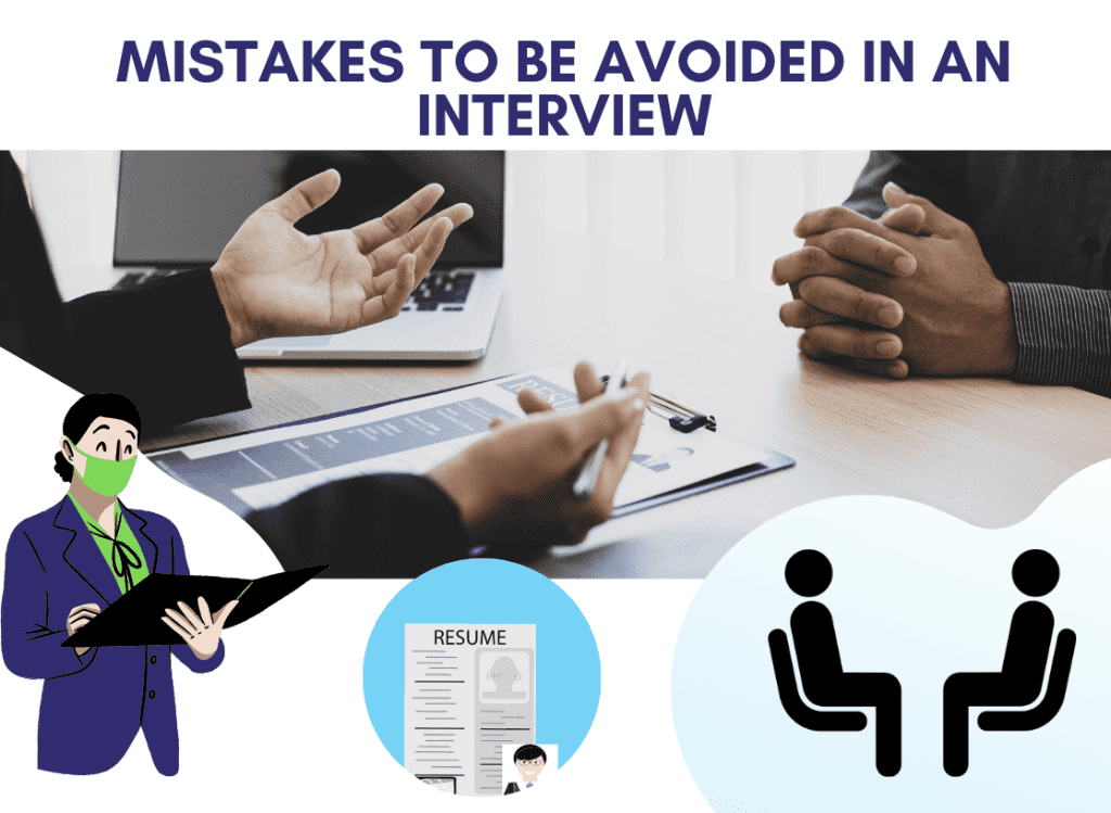 common mistakes in job interview